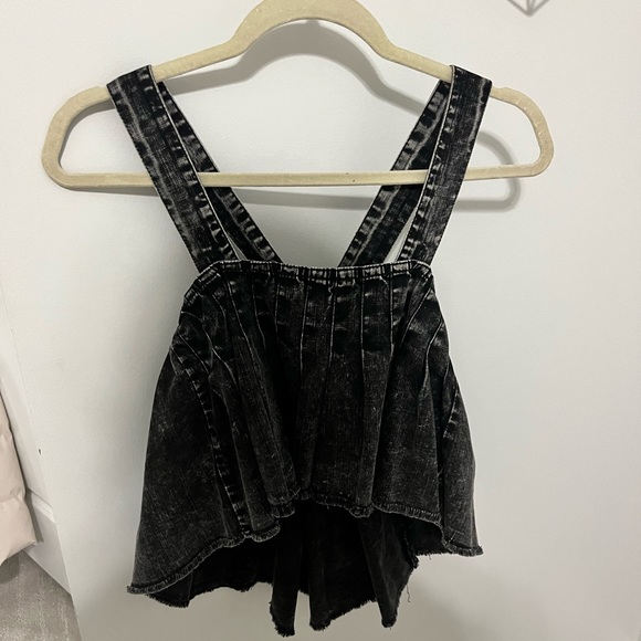 FREE PEOPLE NWT Washed denim tank - size XS - Picture 2 of 4